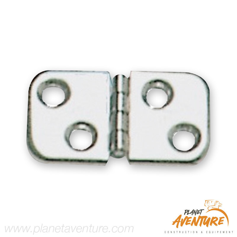 Charnière moulé inox poli miroir 60x32mm Osculati