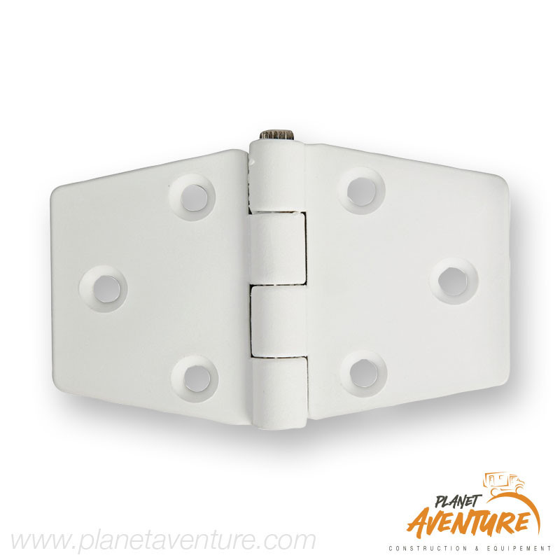 Charnière nylon renforcé blanc 98x65mm Osculati