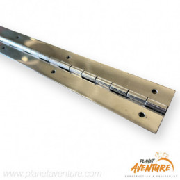 Charnière piano barre 2M inox poli miroir 40mm Osculati