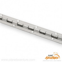 Charnière piano barre 2M inox poli miroir 40mm perçée et fraisée Osculati