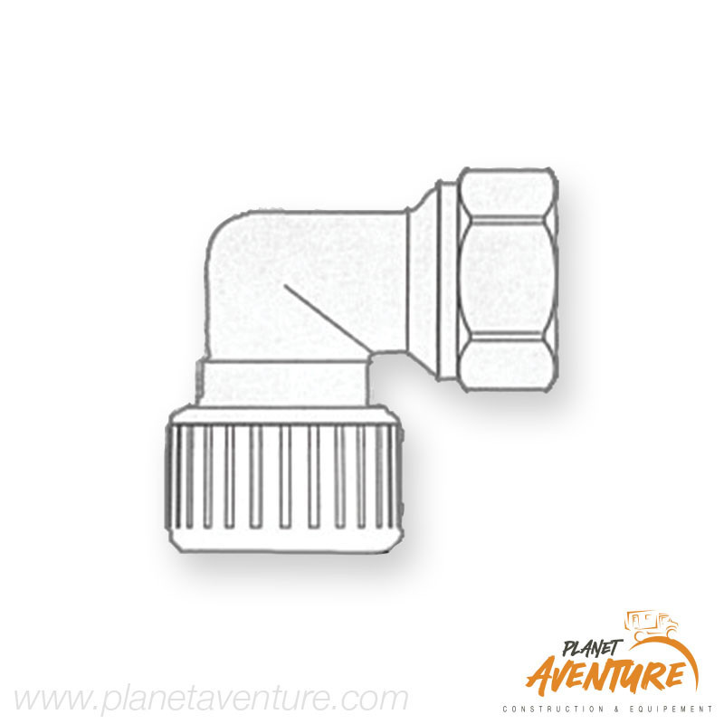 Coude hydrofix femelle/femelle en laiton 1/2" Ø15mm Osculati