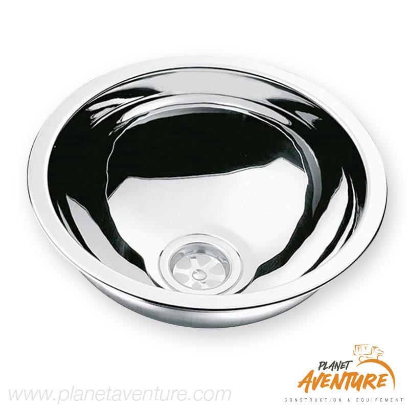 Evier inox rond sphérique Ø290x120mm