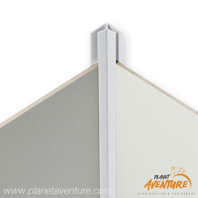 Profil angle 90° plastique gris clair