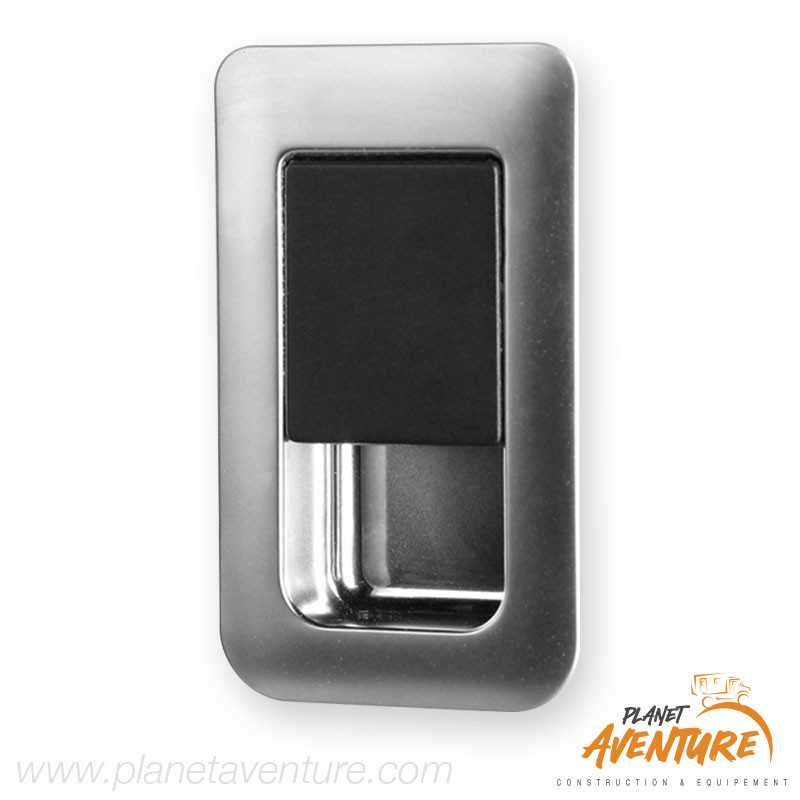 Serrure de porte 36x59mm noir contour argent