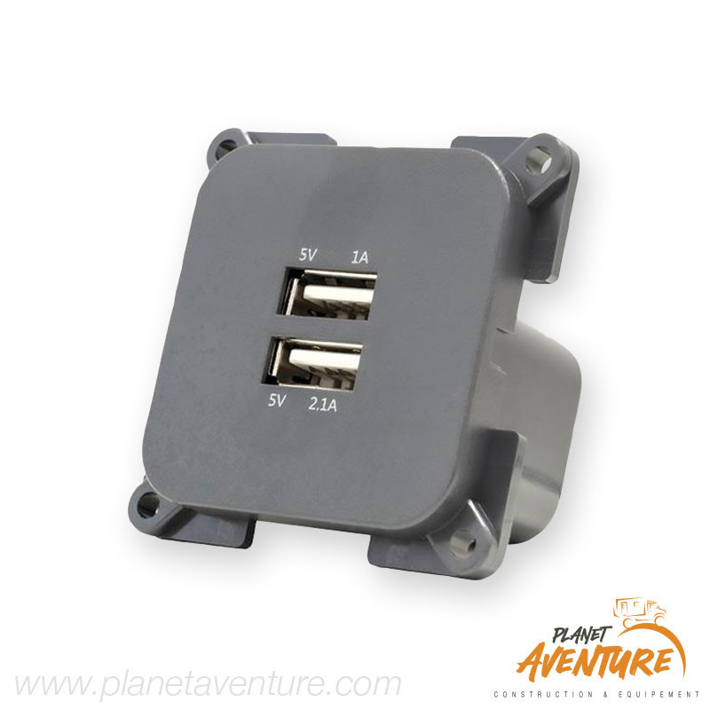 Prise 2xUSB anthracite