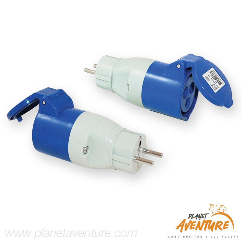 Adaptateur prise européenne Schuko/ femelle P17