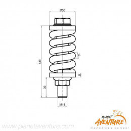 Ressort de liaison faux chassis M18